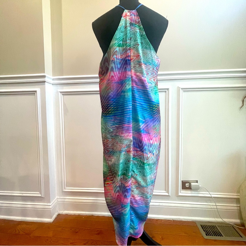 AKIRA MULTICOLOR ASSYMETRICAL DRESS - Picture 4 of 6